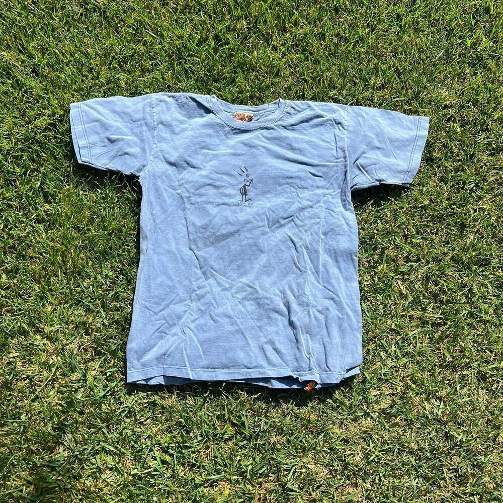 Piranha Joe y2k fishing tee mens size M navy